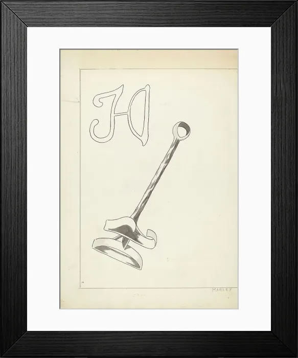 Framed Print : Branding Iron, c. 1936. Creator: J.Henry Marley Framed Print : Branding Iron, c. 1936. Creator: J.Henry Marley