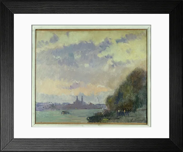 Framed Print : The Seine and the old Trocadéro, c1900. Creator: Albert Lebourg Framed Print : The Seine and the old Trocadéro, c1900. Creator: Albert Lebourg