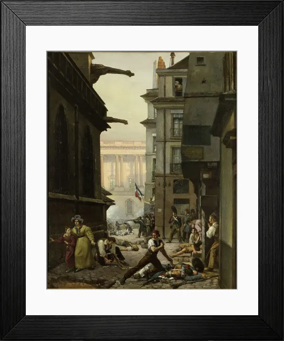 Framed Print : Episode of July 29, 1830, in the morning, 1831. Creator: Paul Claude-Michel Carpentier Framed Print : Episode of July 29, 1830, in the morning, 1831. Creator: Paul Claude-Michel Carpentier