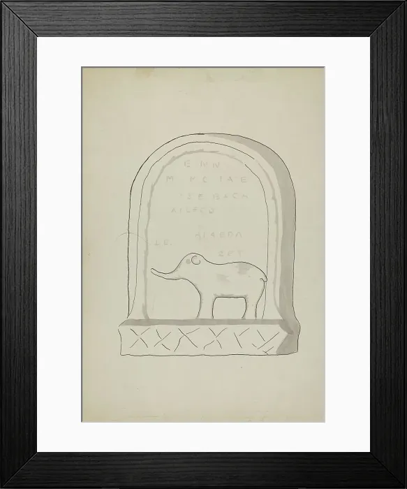 Framed Print : Tombstone, c. 1936. Creator: J.Henry Marley Framed Print : Tombstone, c. 1936. Creator: J.Henry Marley