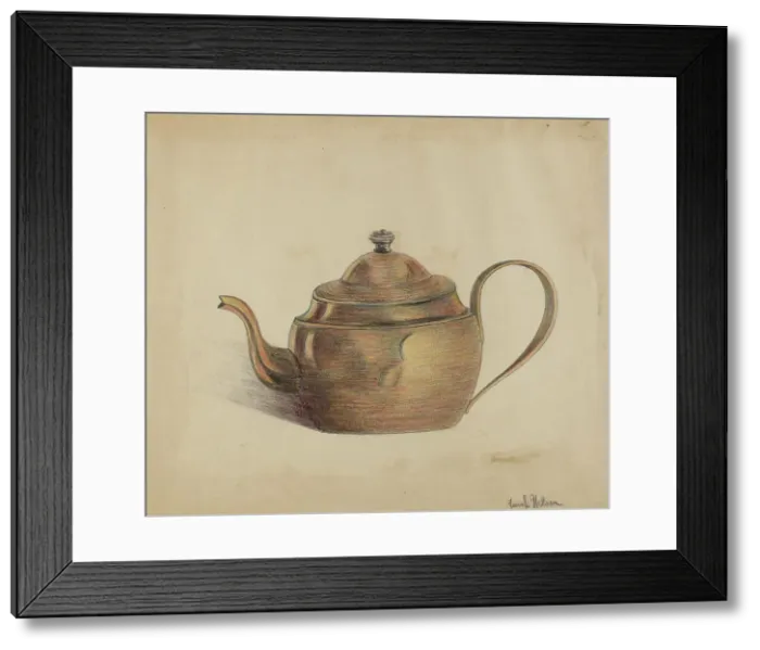 Framed Print : Teapot, 1935 / 1942. Creator: Frank Nelson Framed Print : Teapot, 1935 / 1942. Creator: Frank Nelson
