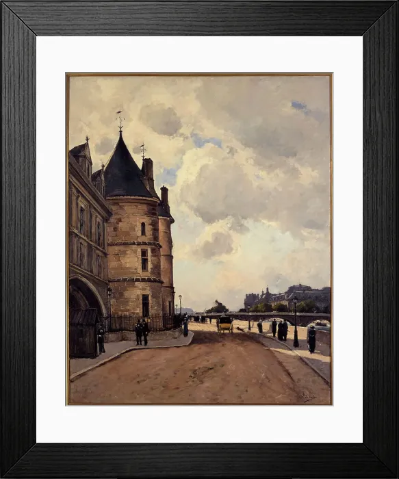 Framed Print : Quai de l'Horloge, c1882. Creator: Paul Lecomte Framed Print : Quai de l'Horloge, c1882. Creator: Paul Lecomte