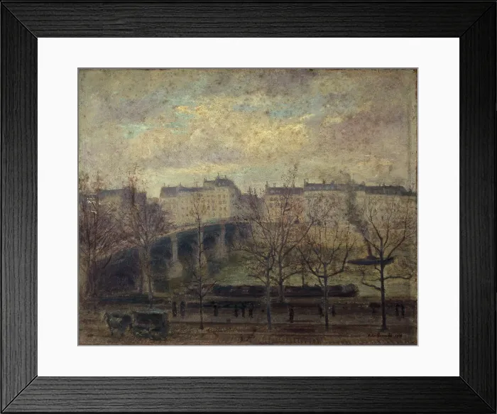 Framed Print : Pont de la Tournelle in 1918, 1918. Creator: Victor Lecomte Framed Print : Pont de la Tournelle in 1918, 1918. Creator: Victor Lecomte