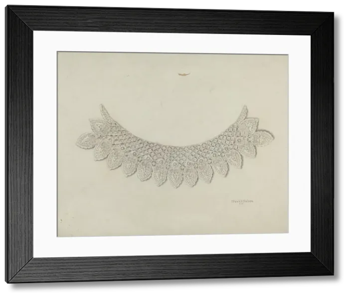 Framed Print : Lace Collar, c. 1938. Creator: Frank Nelson Framed Print : Lace Collar, c. 1938. Creator: Frank Nelson