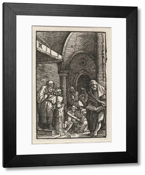 Framed Print : Christ Disputing with the Doctors, c. 1513. Creator: Albrecht Altdorfer Framed Print : Christ Disputing with the Doctors, c. 1513. Creator: Albrecht Altdorfer