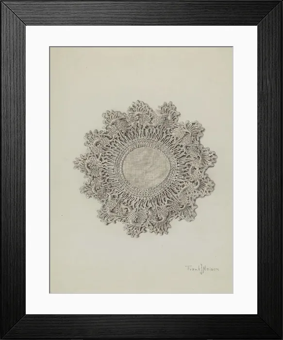 Framed Print : Doily, 1935 / 1942. Creator: Frank Nelson Framed Print : Doily, 1935 / 1942. Creator: Frank Nelson