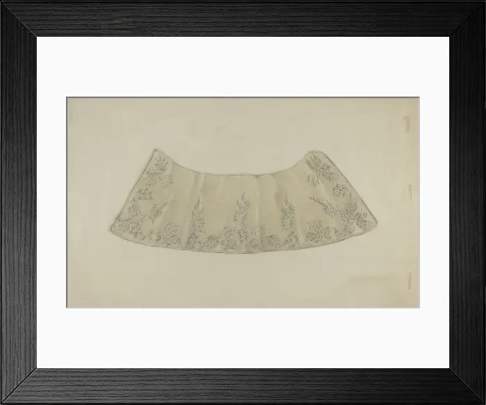 Framed Print : Embroidered Lace Collar, c. 1938. Creator: Frank Nelson Framed Print : Embroidered Lace Collar, c. 1938. Creator: Frank Nelson