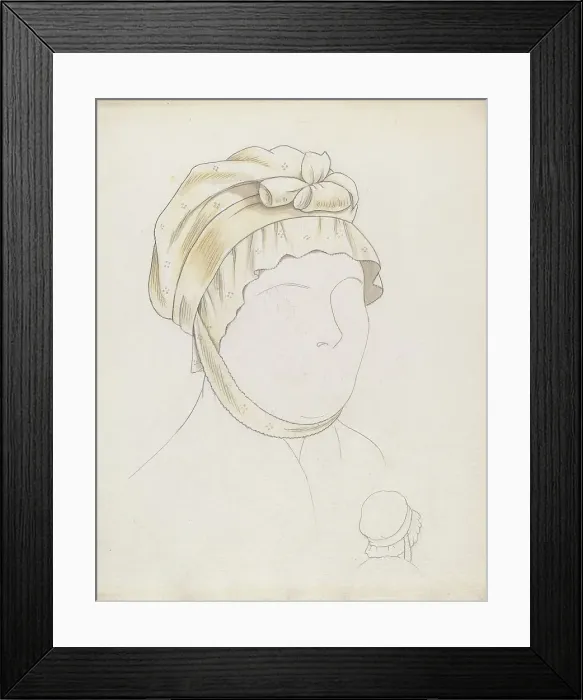 Framed Print : Headdress, c. 1937. Creator: Eva Noe Framed Print : Headdress, c. 1937. Creator: Eva Noe