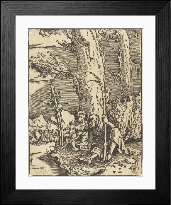 Framed Print : Saint Christopher Seated by a River Bank, c. 1515 / 1517. Creator: Albrecht Altdorfer Framed Print : Saint Christopher Seated by a River Bank, c. 1515 / 1517. Creator: Albrecht Altdorfer