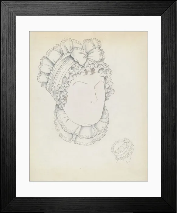 Framed Print : Headdress, c. 1937. Creator: Eva Noe Framed Print : Headdress, c. 1937. Creator: Eva Noe
