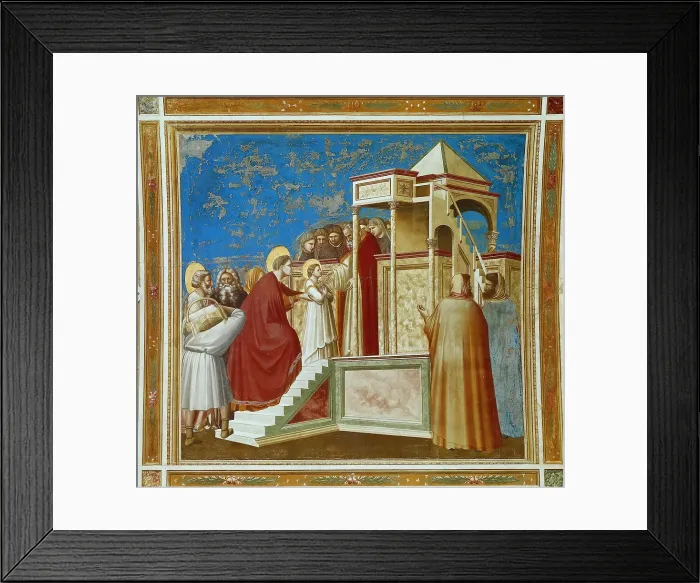 Framed Print : Presentation of the Virgin in the Temple (From the cycles of The Life of the Blessed... 1304-1306. Creator: Giotto di Bondone (1266-1377) Framed Print : Presentation of the Virgin in the Temple (From the cycles of The Life of the Blessed... 1304-1306. Creator: Giotto di Bondone (1266-1377)