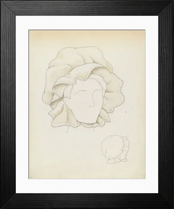 Framed Print : Headdress, c. 1937. Creator: Eva Noe Framed Print : Headdress, c. 1937. Creator: Eva Noe