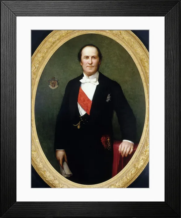 Framed Print : Portrait of Baron Haussmann (1809-1891), prefect of the Seine (1853-1870), c1860. Creator: Henri Lehmann Framed Print : Portrait of Baron Haussmann (1809-1891), prefect of the Seine (1853-1870), c1860. Creator: Henri Lehmann