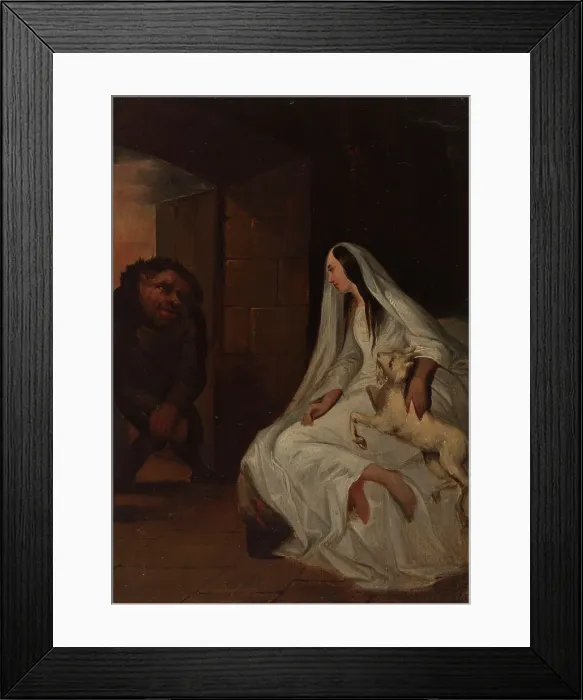 Framed Print : Esmeralda and Quasimodo. Creator: Tony Johannot Framed Print : Esmeralda and Quasimodo. Creator: Tony Johannot
