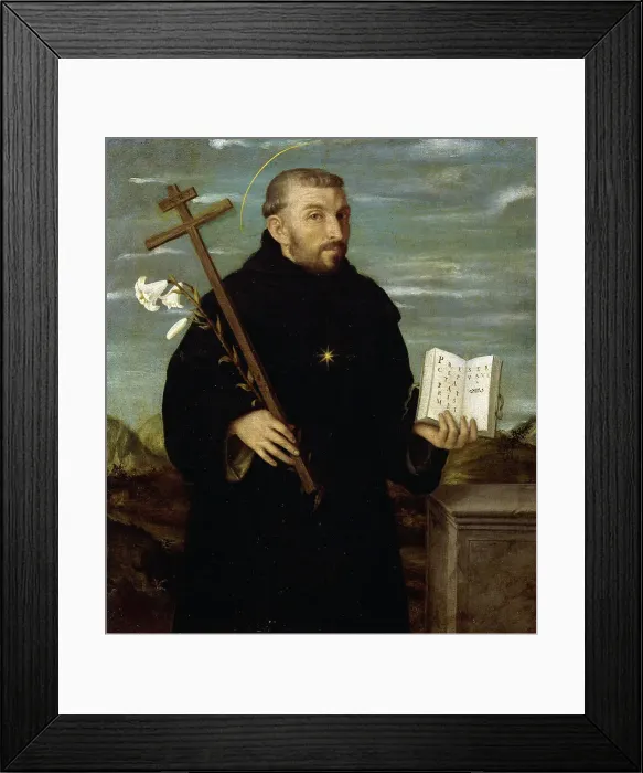 Framed Print : Saint Nicholas of Tolentino, 1556-1557. Creator: Moroni, Giovan Battista (1520 / 25-1578) Framed Print : Saint Nicholas of Tolentino, 1556-1557. Creator: Moroni, Giovan Battista (1520 / 25-1578)