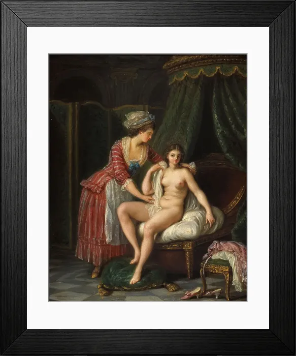 Framed Print : Bathing, c1780. Creator: Nicolas-Rene Jollain Framed Print : Bathing, c1780. Creator: Nicolas-Rene Jollain