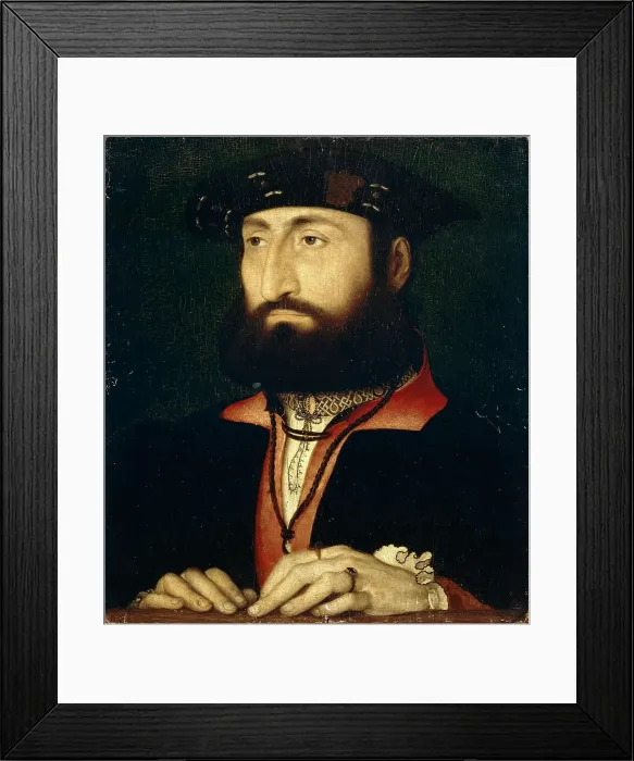 Framed Print : Portrait of Louis of Cleve (1495-1545), Duke of Nevers, ca 1533-1534. Creator: Clouet, Jean (c. 1485-1541) Framed Print : Portrait of Louis of Cleve (1495-1545), Duke of Nevers, ca 1533-1534. Creator: Clouet, Jean (c. 1485-1541)