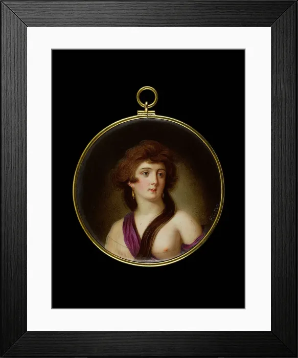Framed Print : Portrait of a young woman, between 1790 and 1810. Creator: Christian Kanz Framed Print : Portrait of a young woman, between 1790 and 1810. Creator: Christian Kanz