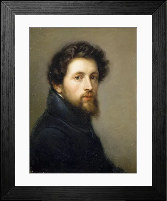 Framed Print : Self-Portrait, c. 1837. Creator: Carnovali, Giovanni (1804-1873) Framed Print : Self-Portrait, c. 1837. Creator: Carnovali, Giovanni (1804-1873)