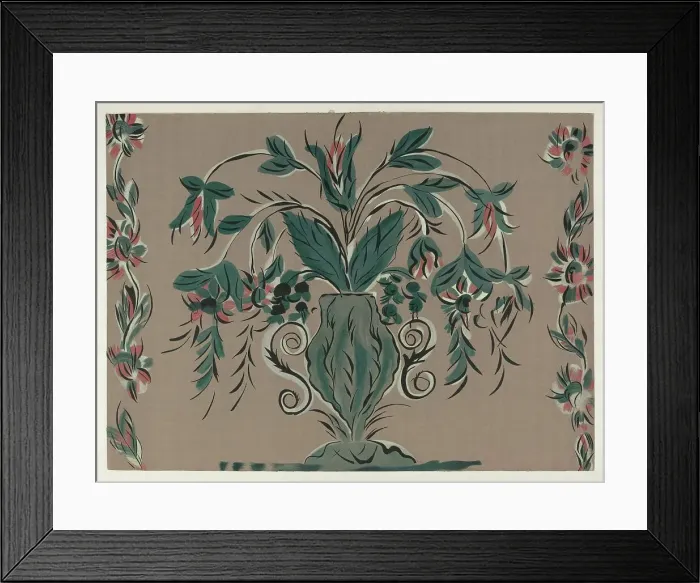 Framed Print : Hand Painted Wall, c. 1939. Creator: Martin Partyka Framed Print : Hand Painted Wall, c. 1939. Creator: Martin Partyka