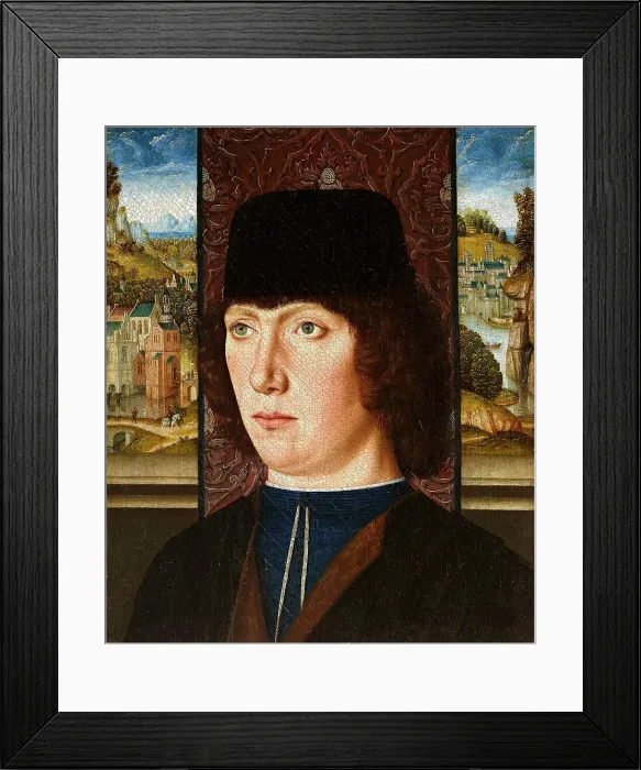 Framed Print : Portrait of young man, c. 1480-1485. Creator: Master of the legend of St. Ursula (active ca 1485) Framed Print : Portrait of young man, c. 1480-1485. Creator: Master of the legend of St. Ursula (active ca 1485)