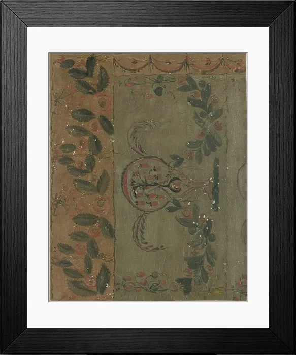 Framed Print : Hand-Painted Wall, c. 1939. Creator: Martin Partyka Framed Print : Hand-Painted Wall, c. 1939. Creator: Martin Partyka