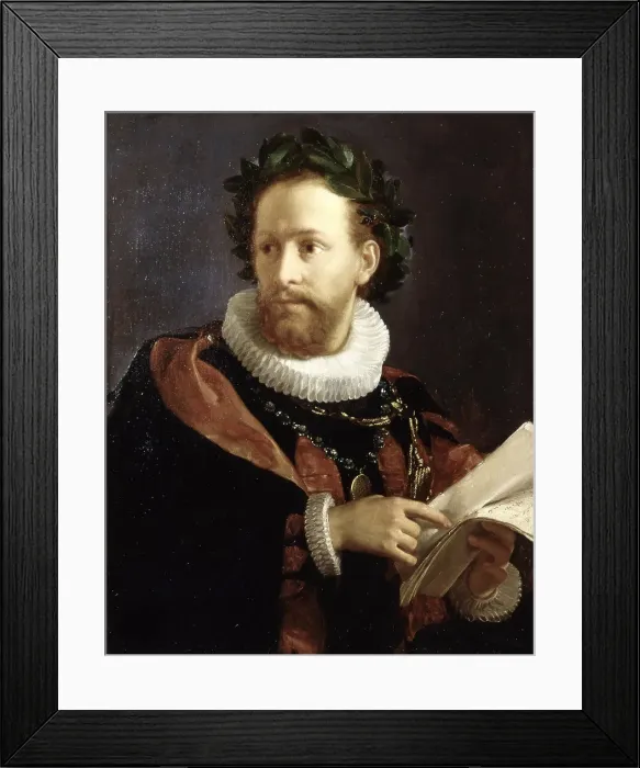 Framed Print : Portrait of Torquato Tasso (1544-1595), 1864. Creator: Pezzotta, Giovanni (1838-1911) Framed Print : Portrait of Torquato Tasso (1544-1595), 1864. Creator: Pezzotta, Giovanni (1838-1911)