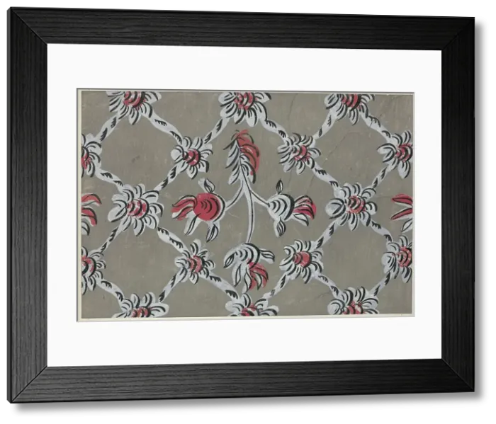 Framed Print : Hand-Painted Wall, c. 1938. Creator: Martin Partyka Framed Print : Hand-Painted Wall, c. 1938. Creator: Martin Partyka