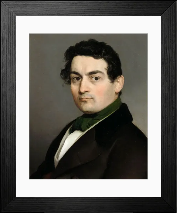 Framed Print : Self-Portrait, 1840. Creator: Scaramuzza, Giovanni (1818-?) Framed Print : Self-Portrait, 1840. Creator: Scaramuzza, Giovanni (1818-?)