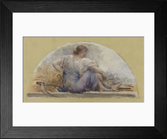 Framed Print : Sketch for the dining room of the Hotel de Ville, Harvest or Summer, 1893. Creator: Francois Lafon Framed Print : Sketch for the dining room of the Hotel de Ville, Harvest or Summer, 1893. Creator: Francois Lafon