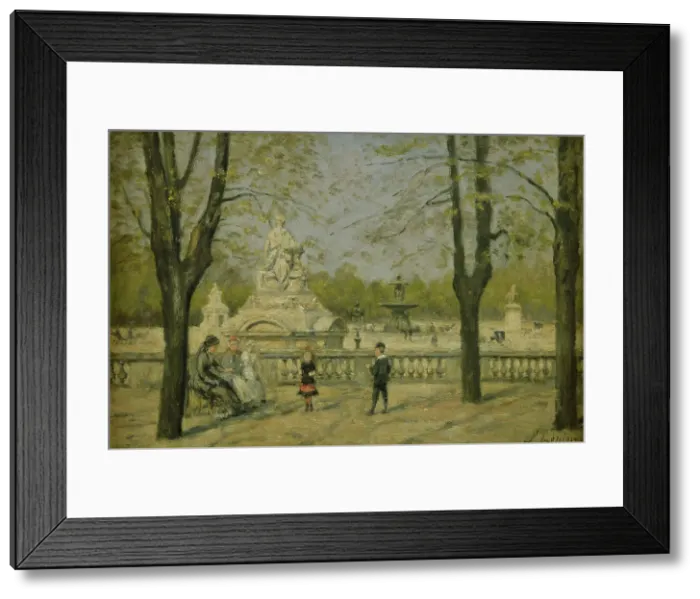Framed Print : Place de la Concorde, view of the Tuileries terrace, c1880. Creator: Stanislas Lepine Framed Print : Place de la Concorde, view of the Tuileries terrace, c1880. Creator: Stanislas Lepine