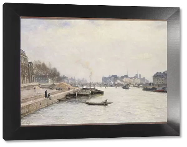 Pont des Arts, view of the Pont Royal, c1884. Creator: Stanislas Lepine