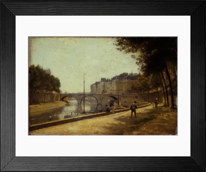 Framed Print : Saint-Michel bridge, c1880. Creator: Stanislas Lepine Framed Print : Saint-Michel bridge, c1880. Creator: Stanislas Lepine