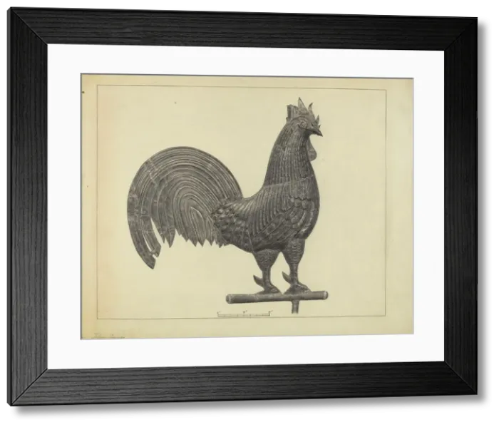 Framed Print : Weather Vane Finial, c. 1937. Creator: Filippo Porreca Framed Print : Weather Vane Finial, c. 1937. Creator: Filippo Porreca