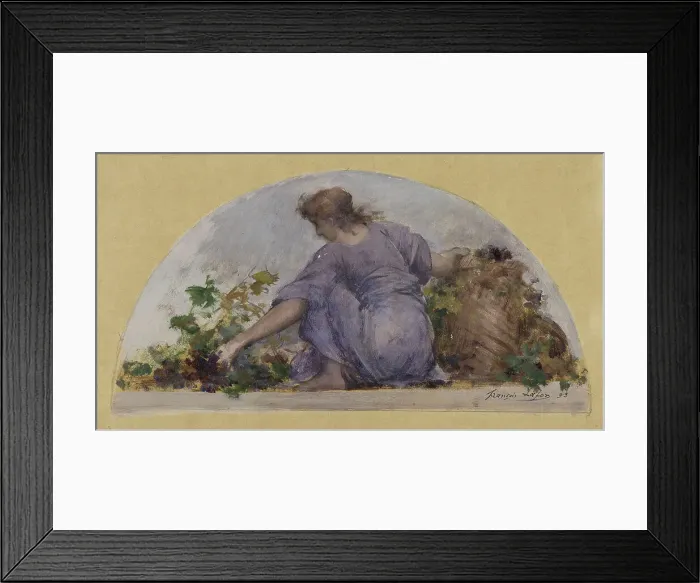 Framed Print : Sketch for the dining room of the Hotel de Ville, Harvest, c1893. Creator: Francois Lafon Framed Print : Sketch for the dining room of the Hotel de Ville, Harvest, c1893. Creator: Francois Lafon