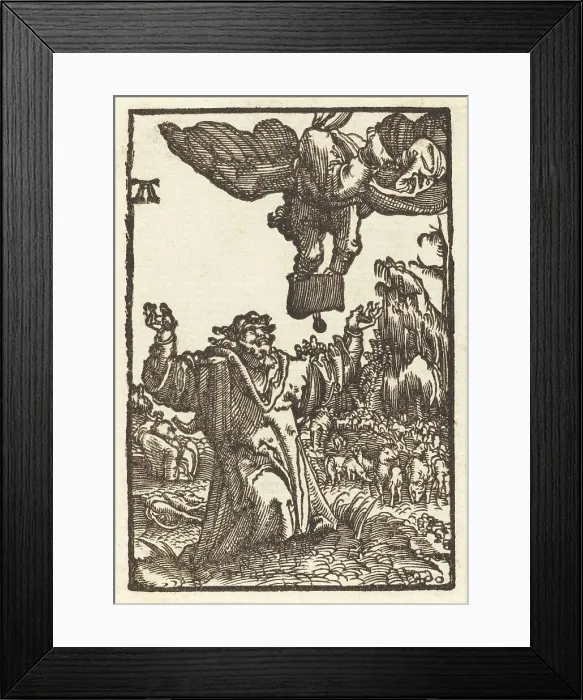 Framed Print : Annunciation to Joachim, c. 1513. Creator: Albrecht Altdorfer Framed Print : Annunciation to Joachim, c. 1513. Creator: Albrecht Altdorfer