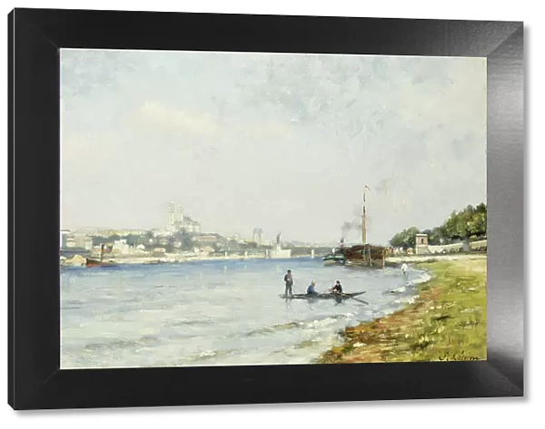 The Seine, in Passy, c1880. Creator: Stanislas Lepine