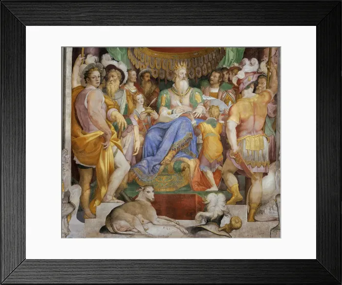 Framed Print : The Donation of Charlemagne, c. 1565. Creator: Zuccari, Taddeo (1529-1566) Framed Print : The Donation of Charlemagne, c. 1565. Creator: Zuccari, Taddeo (1529-1566)