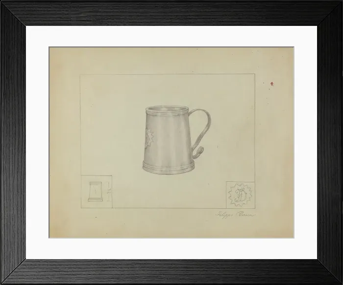 Framed Print : Silver Mug, c. 1937. Creator: Filippo Porreca Framed Print : Silver Mug, c. 1937. Creator: Filippo Porreca