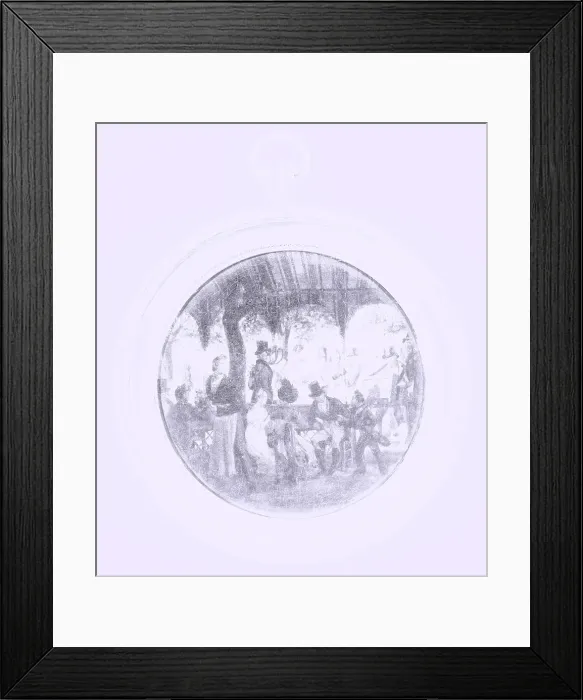Framed Print : Concert in a public garden, c1820. Creator: Xavier Leprince Framed Print : Concert in a public garden, c1820. Creator: Xavier Leprince