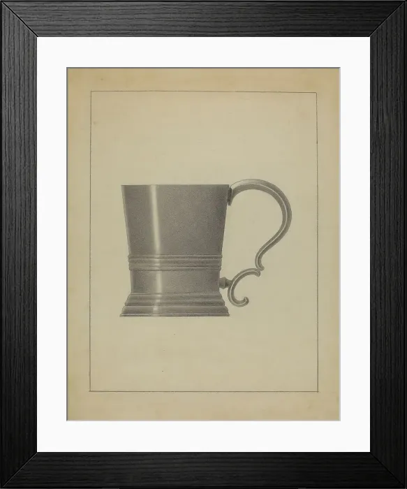 Framed Print : Pewter Mug, c. 1936. Creator: Filippo Porreca Framed Print : Pewter Mug, c. 1936. Creator: Filippo Porreca