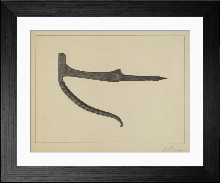 Framed Print : Foot Scraper, c. 1937. Creator: Filippo Porreca Framed Print : Foot Scraper, c. 1937. Creator: Filippo Porreca