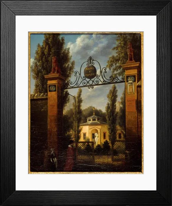 Framed Print : Bains Saint-Jacques, rue des Feuillantines, c1830. Creator: G Lettie Framed Print : Bains Saint-Jacques, rue des Feuillantines, c1830. Creator: G Lettie