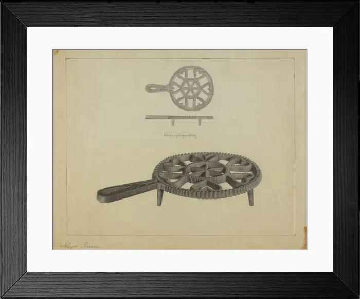 Framed Print : Pa. German Flat-iron Stand, 1935 / 1942. Creator: Filippo Porreca