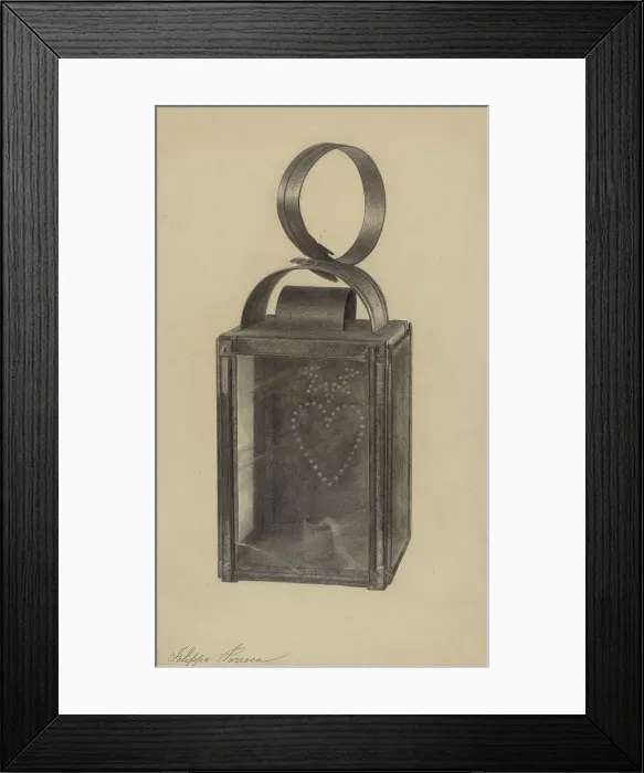 Framed Print : Hand Lantern, c. 1938. Creator: Filippo Porreca Framed Print : Hand Lantern, c. 1938. Creator: Filippo Porreca