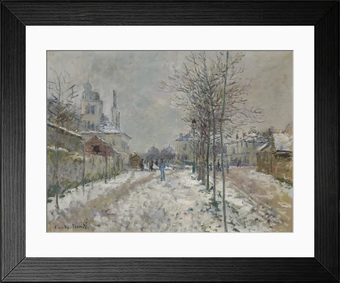 Framed Print : Le Boulevard de Pontoise à Argenteuil, neige (The Snow-Covered Boulevard de Pontoise in... 1875. Creator: Monet, Claude (1840-1926) Framed Print : Le Boulevard de Pontoise à Argenteuil, neige (The Snow-Covered Boulevard de Pontoise in... 1875. Creator: Monet, Claude (1840-1926)