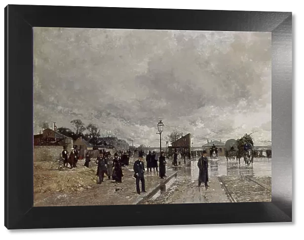 A corner of Bercy during the flood, 1879. Creator: Luigi Loir