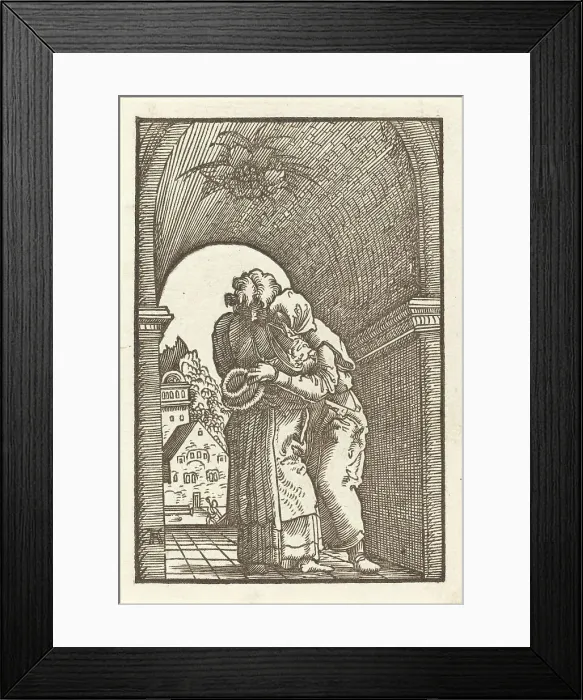 Framed Print : Joachim Embracing Anna, c. 1513. Creator: Albrecht Altdorfer Framed Print : Joachim Embracing Anna, c. 1513. Creator: Albrecht Altdorfer