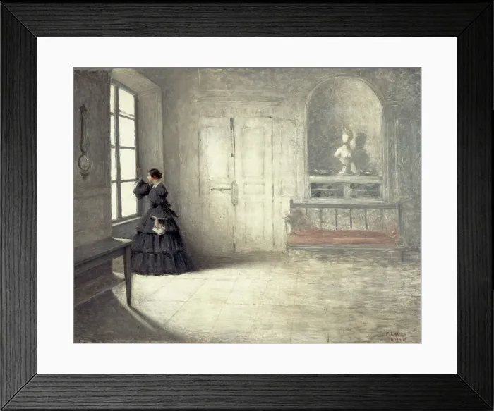 Framed Print : George Sand's dining room in Nohant. Creator: Charles-Frederic Lauth Framed Print : George Sand's dining room in Nohant. Creator: Charles-Frederic Lauth