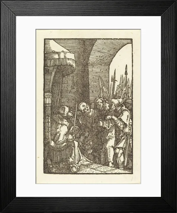Framed Print : Christ before Caiaphas, c. 1513. Creator: Albrecht Altdorfer Framed Print : Christ before Caiaphas, c. 1513. Creator: Albrecht Altdorfer